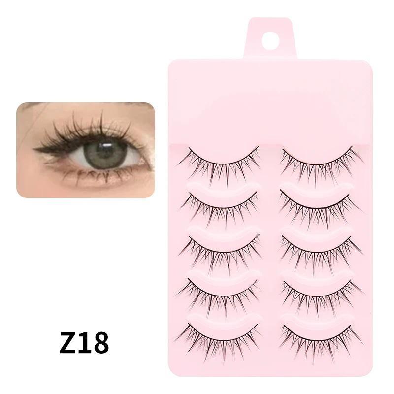 Пять пар натуральных трехмерных крестообразных накладных ресниц для ежедневного макияжа нюд Большие аксессуары для глаз тонкие длинные густые завитые накладные ресницы mother sense