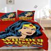 3 шт. Комплект постельного белья Wonder Woman, Пододеяльник и Наволочки, Машинная стирка, Подходит для всех сезонов, Дизайн для спальни (Без наполнения)282