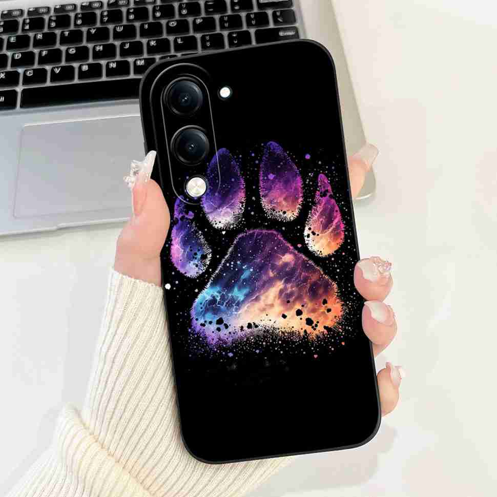 Защитные чехлы для Vivo Y04 Y 04 4G Чехол Милый Мультяшный Кролик Цветок Мягкий Силиконовый Задний Чехол Для Vivo Y04 4G 6.74" Бампер