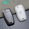 Transparent Car Flip Key Case Cover Fob for Hyundai Tucson I30 I35 I40 KONA Elantra Solaris Genesis Santa Fe Azera Holder Shell