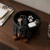 Уникальные подарки на новоселье 3D-печатный такса-подставка для хранения Органайзер для рабочего стола в форме собаки из смолы для ключей, украшений Декоративное животное Тематический подарок