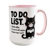 Кружка-список дел кота Керамическая чайная чашка с юмористическим списком