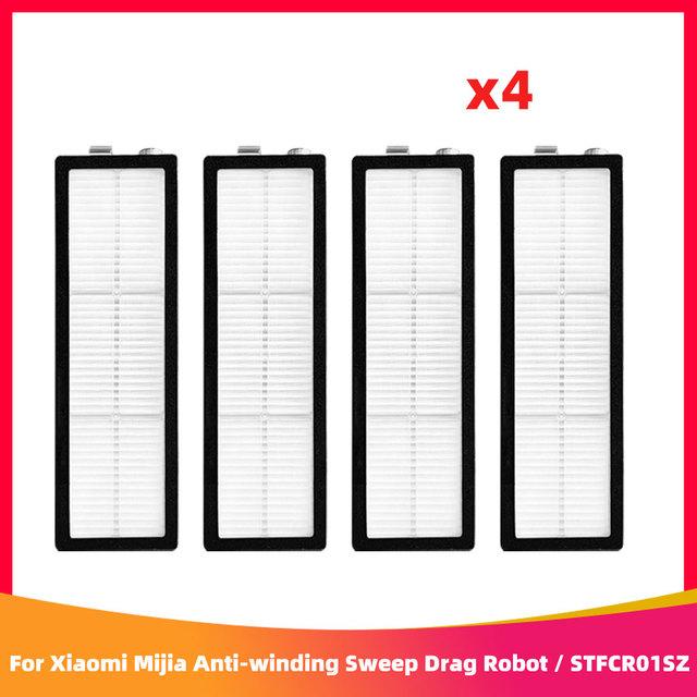 Для Xiaomi Mijia Anti-winding Sweep Drag Robot Vacuum Cleaner STFCR01SZ запасные части для боковой щетки Hepa Filter Mop Rag