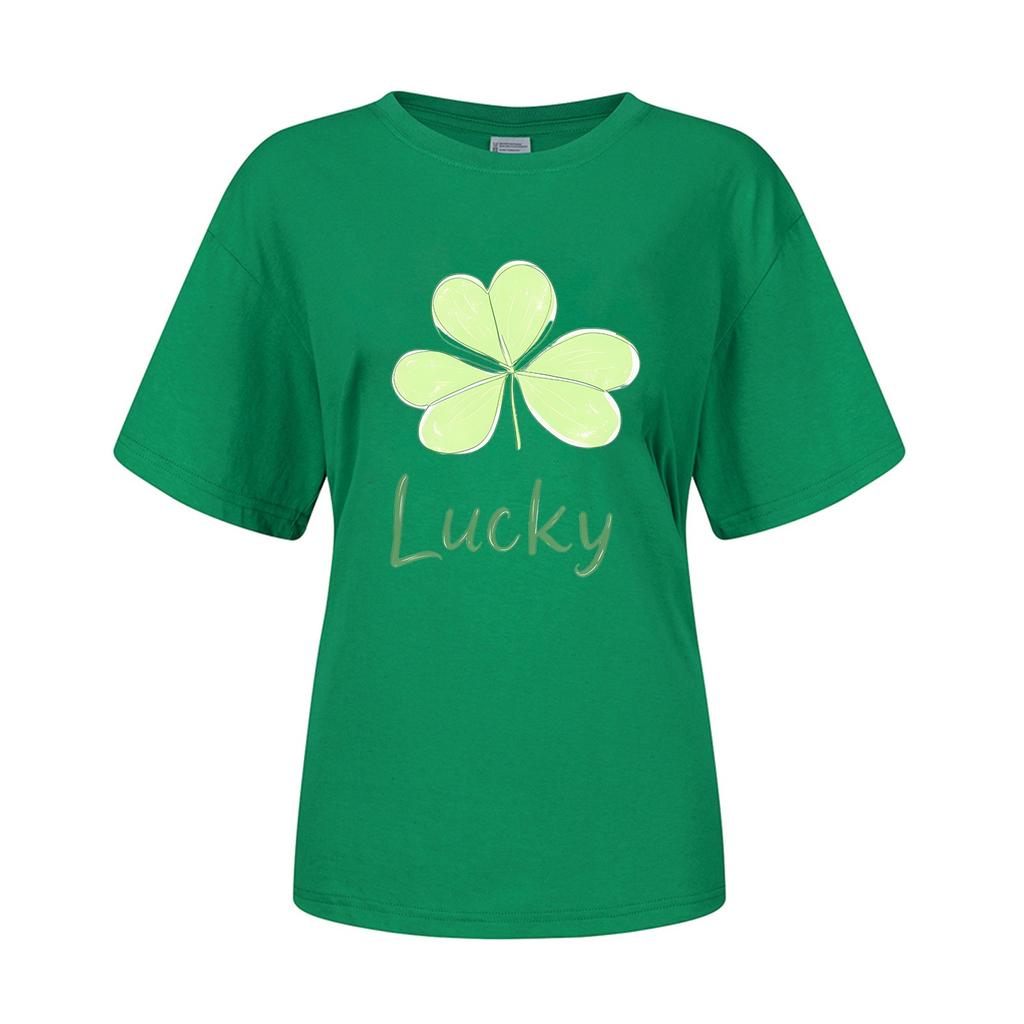 Унисекс ул.. Короткие рукава с графикой ко Дню Святого Патрика