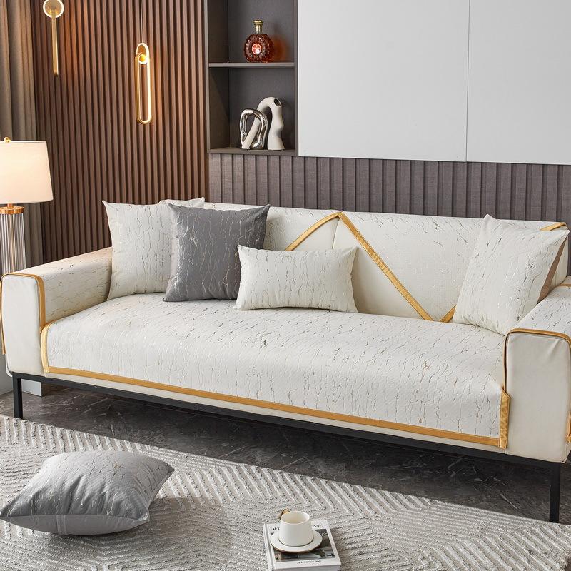 Подушка для дивана из шенилла в стиле легкой роскоши, Нескользящая, Универсальная для всех сезонов, Модная подушка для сиденья, Роскошный чехол для дивана премиум-класса, Тканевое полотенце