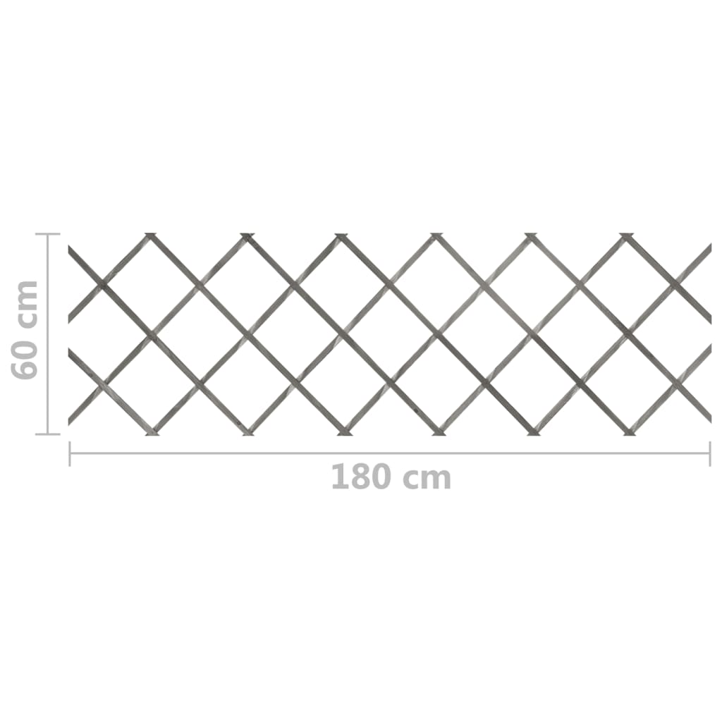 Trellis Fences 5 pcs. Gray Solid Pine Wood 180 x 60 cm