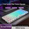 Пользовательский Wooting60HE: Клавиши из углеродного волокна с боковой гравировкой и прозрачной RGB-подсветкой