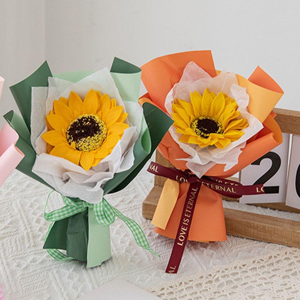 Carnation Rose Artificial Sunflower Flowers DIY Simulation Flower Dried Flower Soap Flower Wedding