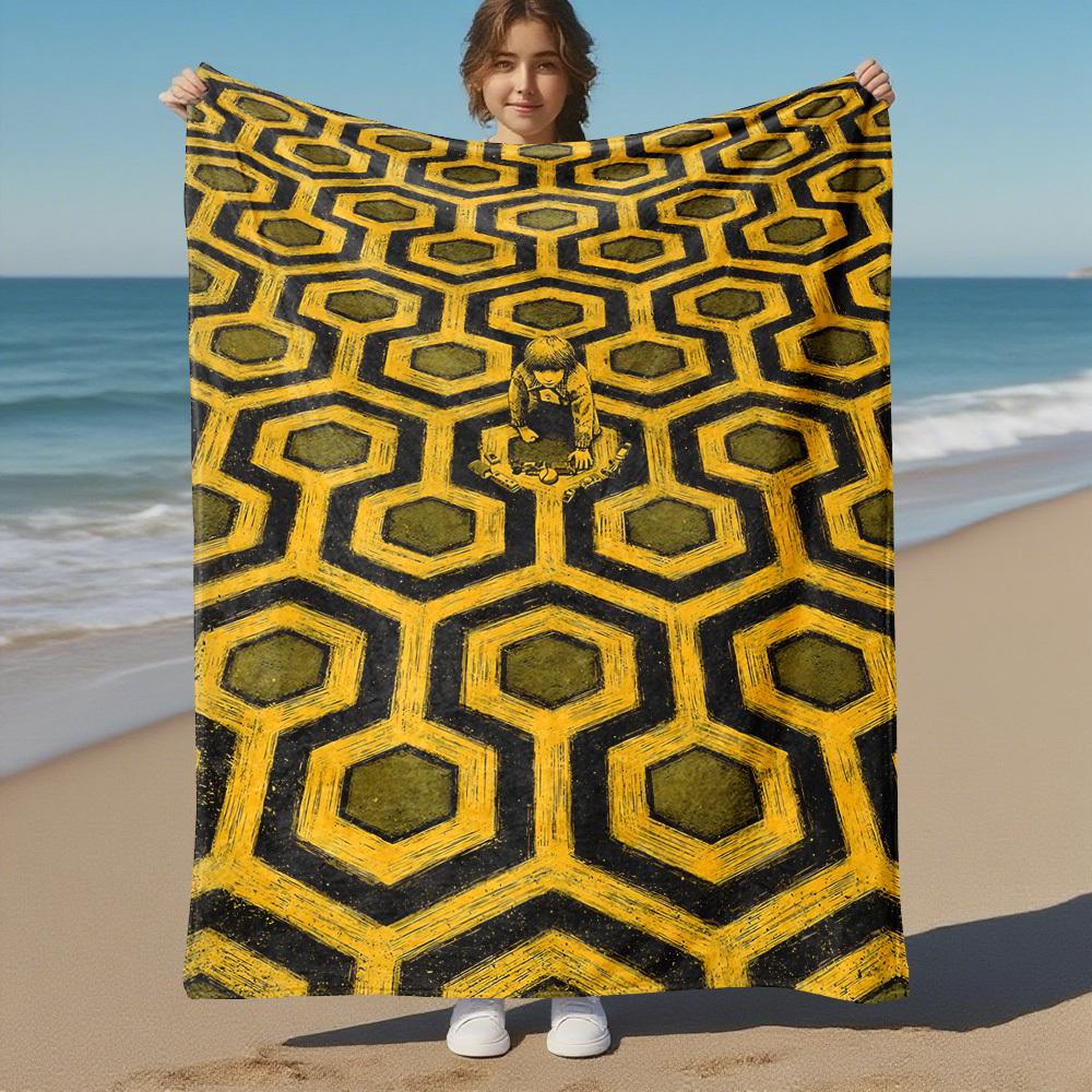 1pc The Shining Outdoor Blanket - Throw Blanket, Soft , Flannel Blankets, Living Room, Travel, Camping C1209093
