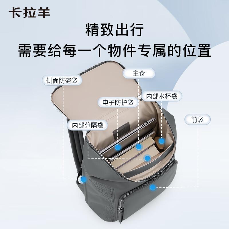 KALA·Y Anti-Theft Kylin Laptop Backpack, Business Backpack with Handle, Travel Bag CX5525 Monet Gray