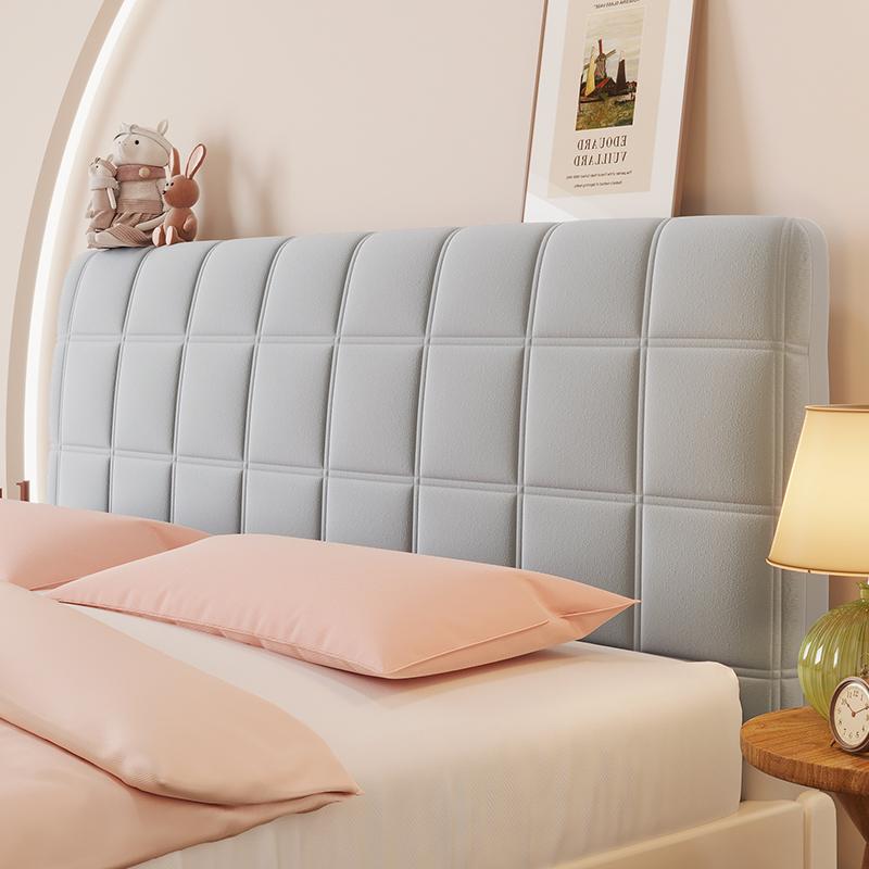Чехол на изголовье кровати с сетчатым узором, эластичный, мягкий, всеобъемлющий, чехлы для изголовья, однотонный, утолщенный, пылезащитный, защитный чехол для спинки