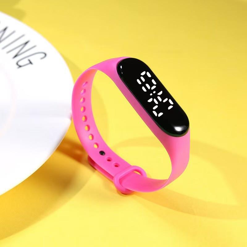 Водонепроницаемые белые светодиодные сенсорные часы для мальчиков и девочек средней школы