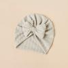 INS Style Baby Kids Headwear with Bow - Stretchy Elastic Newborn Jacquard Bonnet Hat Infant Turban Cap for Girls Boys 0-2 Years Old