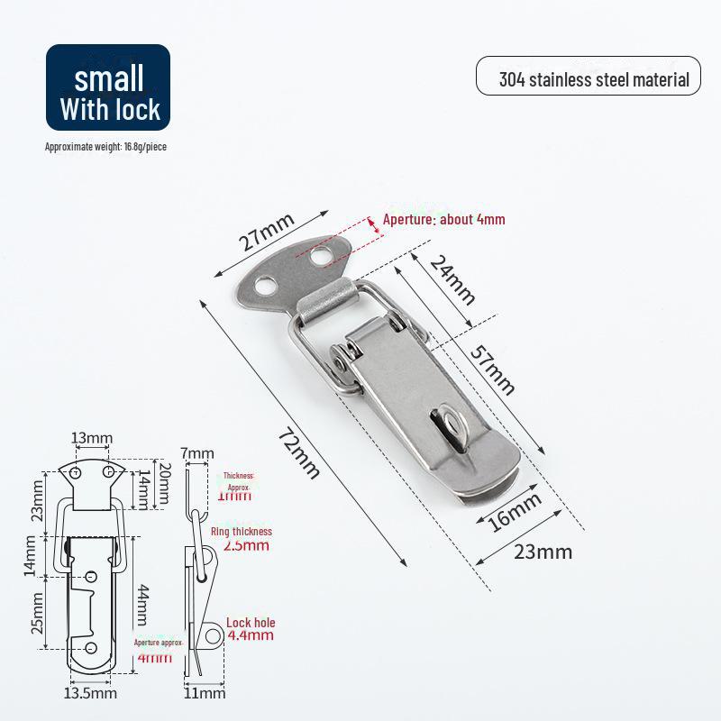 Замок-пряжка Duckbill из нержавеющей стали 304 для деревянных или металлических ящиков