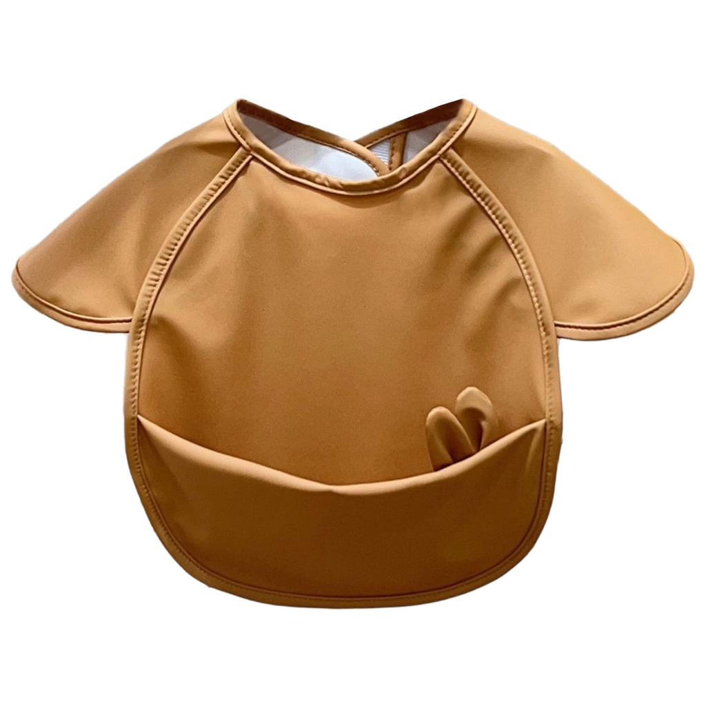 Детские водонепроницаемые слюнявчики с милым декором в виде кроличьих ушек, фартук-накидка от грязи для слюнотечения, еды, кормления, выпечки, рисования.