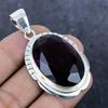 Natural Amethyst Gemstone 925 Sterling Silver Jewelry Pendant 2.05" A3o44