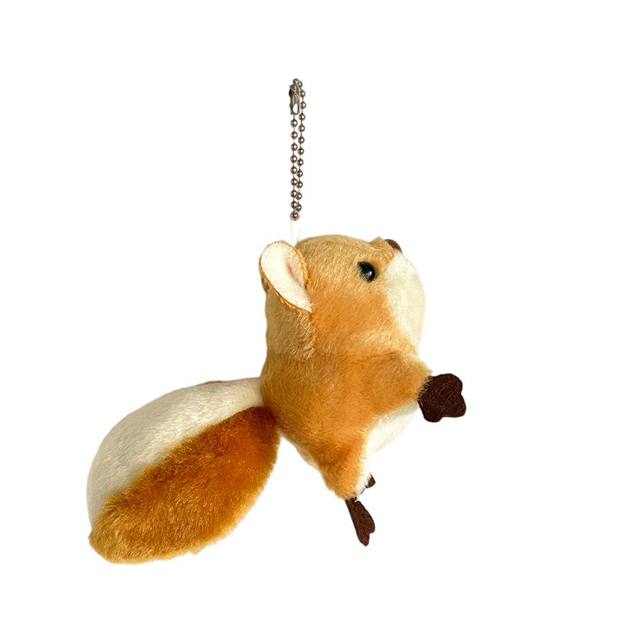 Cartoon Big Tail Squirrel Doll Long Tail Squirrel Doll Plush Claw Machine Toy Bag Keychain Pendant