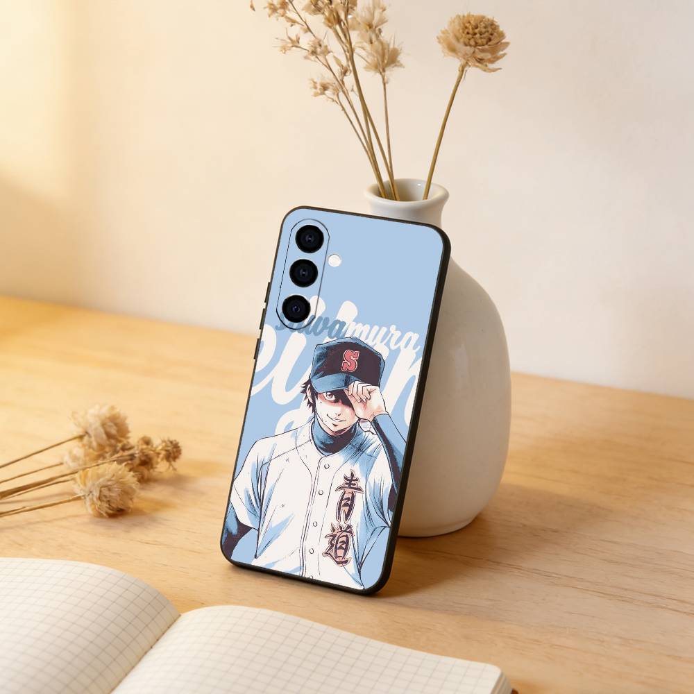 Ace of Diamond Phone Case For Samsung Galaxy A73,A72,A71,A70,A53,A52,A51,Soft Silicone Black Cover