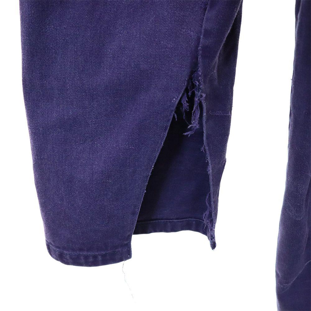 ЕВРО РАБОТА 80-х винтажное рабочее пальто Честерфилд L Темно-синий Мужское Б/У