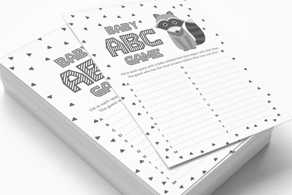 Inkdotpot Игровой набор «Животные джунглей» для вечеринки по случаю рождения ребенка из 50 игр «Азбука для малышей»