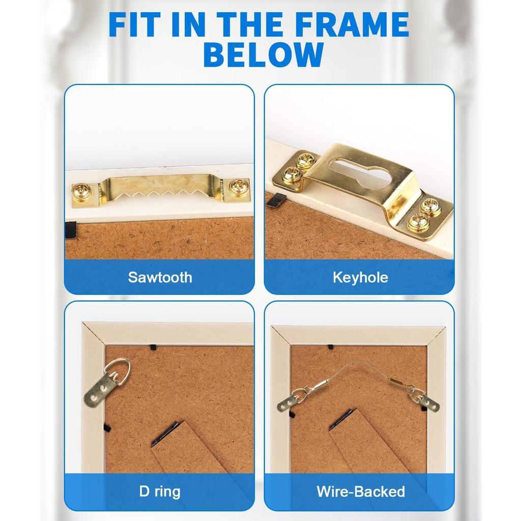 Pack Of 20 Heavy Duty Stainless Steel Picture Hangers For Drywall Reusable Wall Hook Claws for Photo Poster Painting