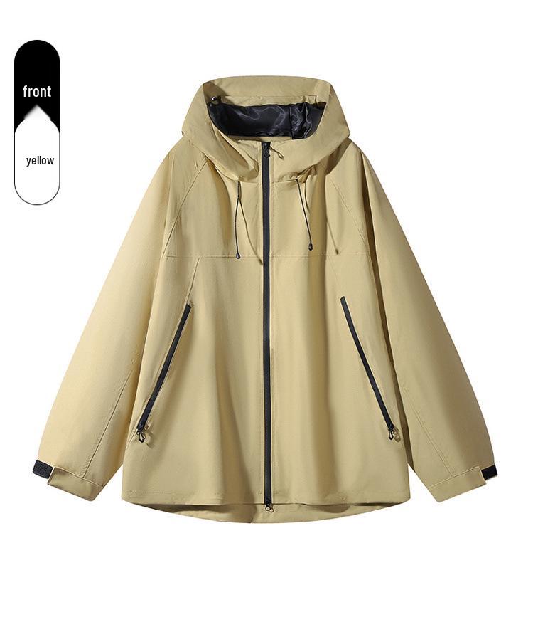 Men's High-End Color Block Windbreaker - New Spring/Autumn Trendy, Loose, Casual, Waterproof Jacket.