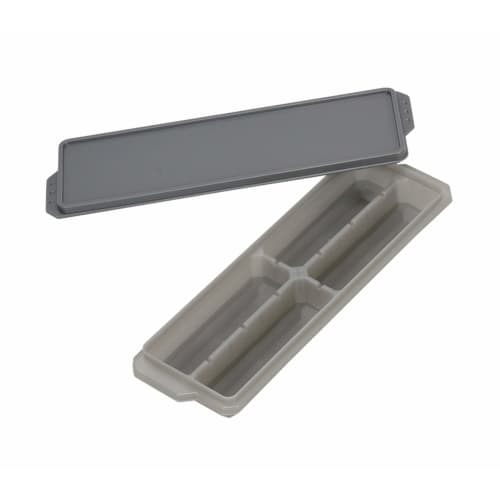 Pearl Metal Ice Tray, Extra Thick Stick Ice Maker with Lid, Easy to Remove Ice, Made in Japan, Gray, Cold Club, D-6653