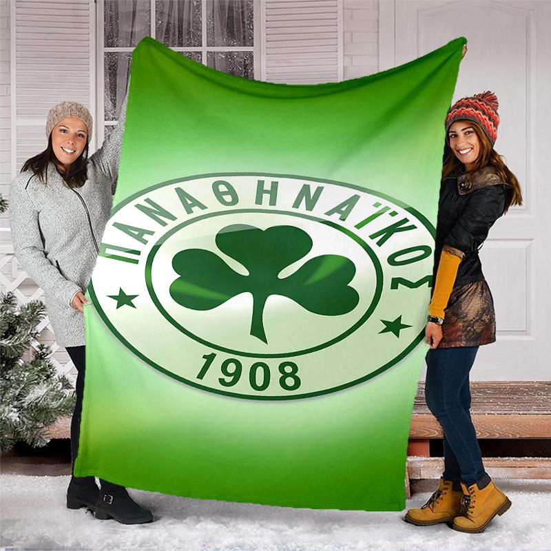 Panathinaikos FC printed throw blanket—soft,warm;versatile blanket for all seasons—perfect as &air-conditioning throw,nap blanket