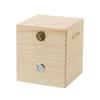 Portable Solid Wood Kung Fu Tea Storage Box with Thermometer