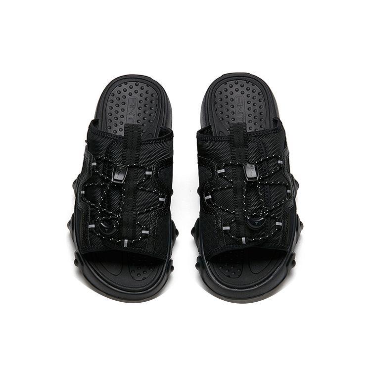 Anta Повседневные спортивные сандалии на резиновой подошве, мужские, черные 912226991-3