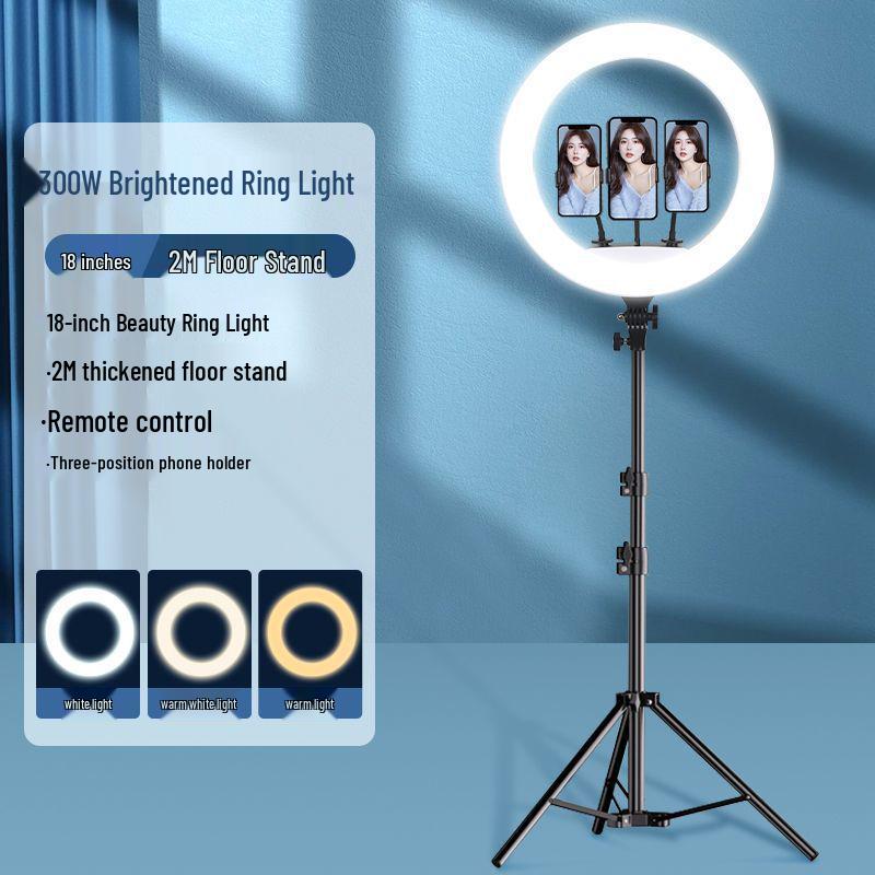 2025 Стойка-кольцо для прямой трансляции и бьюти-селфи - 22-дюймовый держатель для мобильного телефона для инфлюенсеров