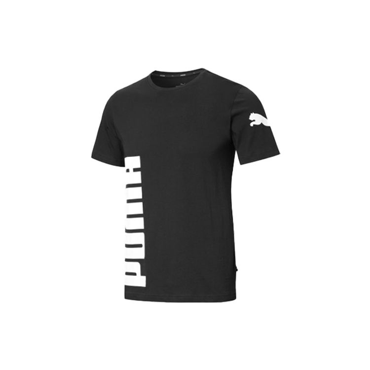 Puma Повседневная спортивная футболка с круглым вырезом и коротким рукавом для мужчин, черная 581710-01