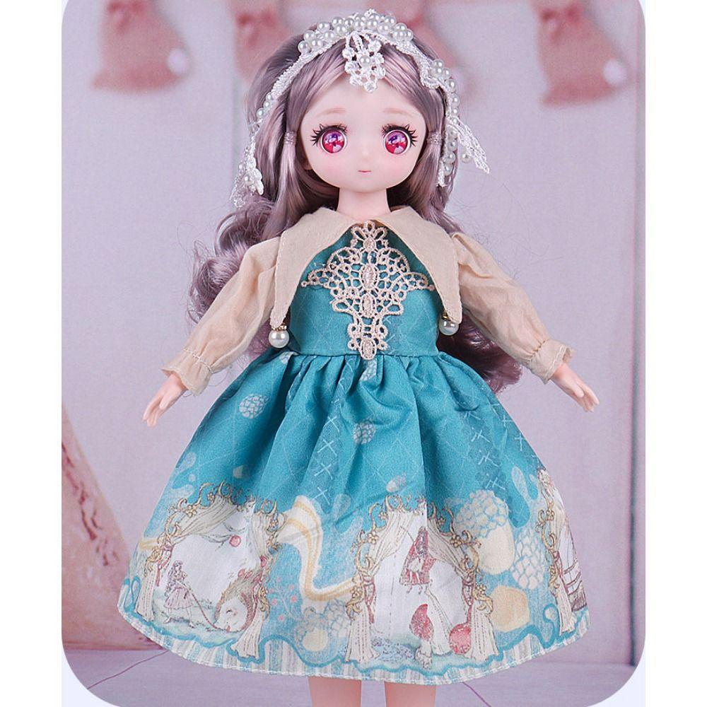 Fashion Doll Princess Dress Cute 1/6 Dress Up Doll DIY Clothes 30cm Dolls Clothes  BJD Doll