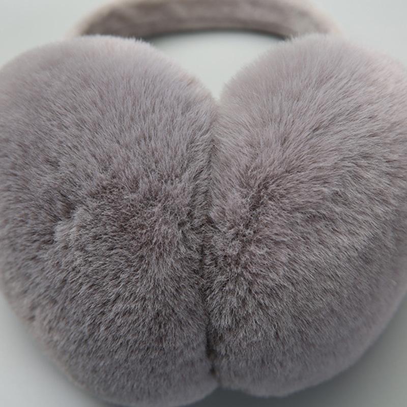 Foldable Plush Earmuffs Fur Headphones Earmuff Ladies Autumn And Winter Ear Cover Russia Winter Fur Earlap Girl Cute Ear Bag