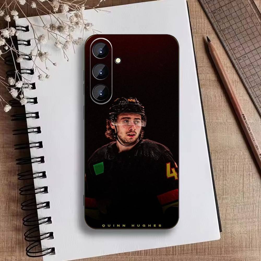 Quinn Hughes-Hockey Phone Case For Samsung Galaxy A73,21,22,32,71,53,52,51,80,5G Soft Black Cover