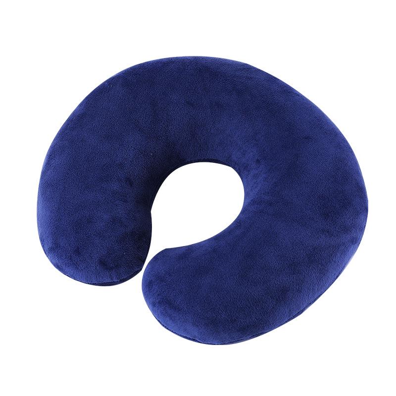 Подушка для путешествий U-образной формы из бархата для поддержки шеи