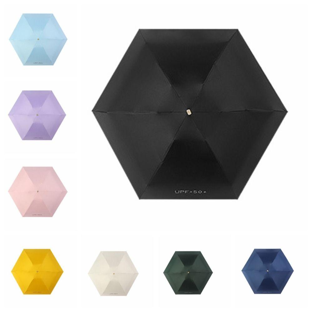 Мини-плоский пятисекционный зонт с шестью костями, складной солнцезащитный зонт с защитой от УФ-излучения для использования на открытом воздухе