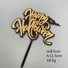 Halloween Acrylic Cake Topper Pumpkin Letter Insert Double Layer Party Decor