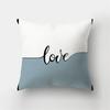 45x45cm Sea Blue Alphabet Pillowcase Pineapple Leaf Plant  Sofa Office Seat Car Cushion Cover Home Decor