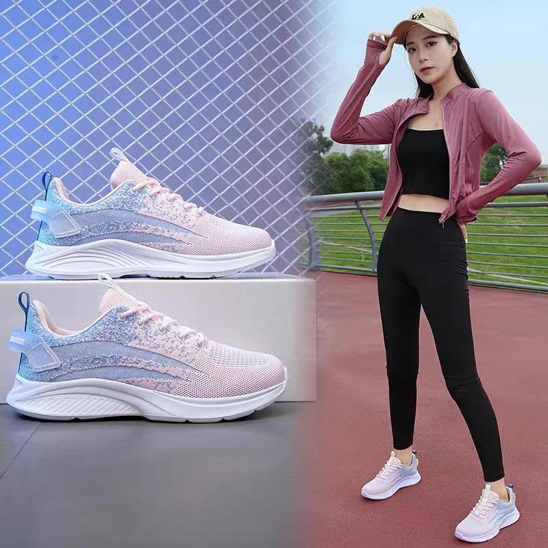 Легкие женские кроссовки Fly-knit для бега — дышащие, модные, идеально подходят для весны и осени, отлично подойдут для учениц средней школы и путешествий.