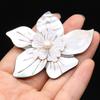 Women's Brooch Natural Stone Pendant Shell Flower-Shaped For Jewelry Making DIY Necklace Bracelet Clothes Shirts Accessory