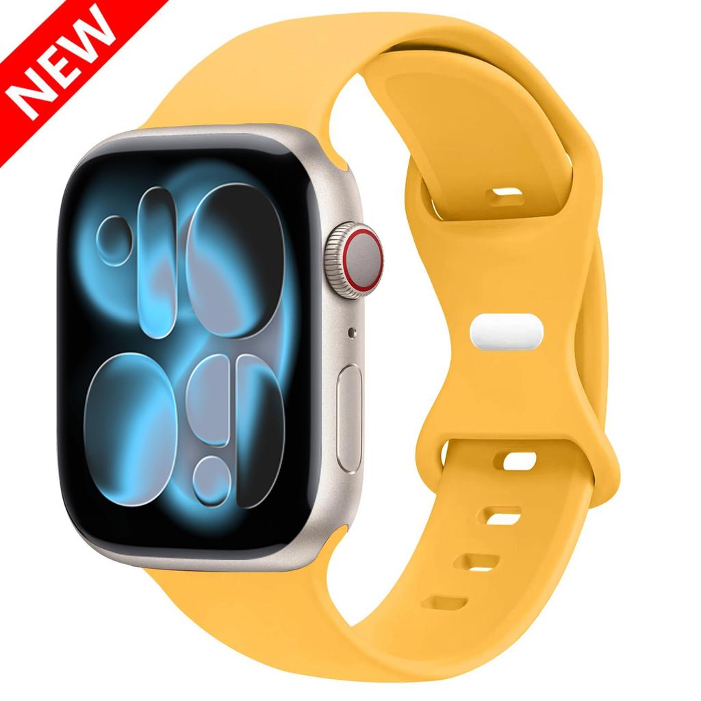 Спортивный силиконовый ремешок для Apple Watch Bands 40мм 44мм 46мм 45мм 41мм 49 42мм Correa Браслет iWatch серия 10 11 9 8 7 ultra 3 SE