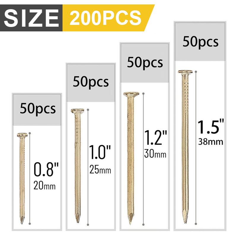 200шт фоторамка подвесной гвоздь набор золотых ногтей