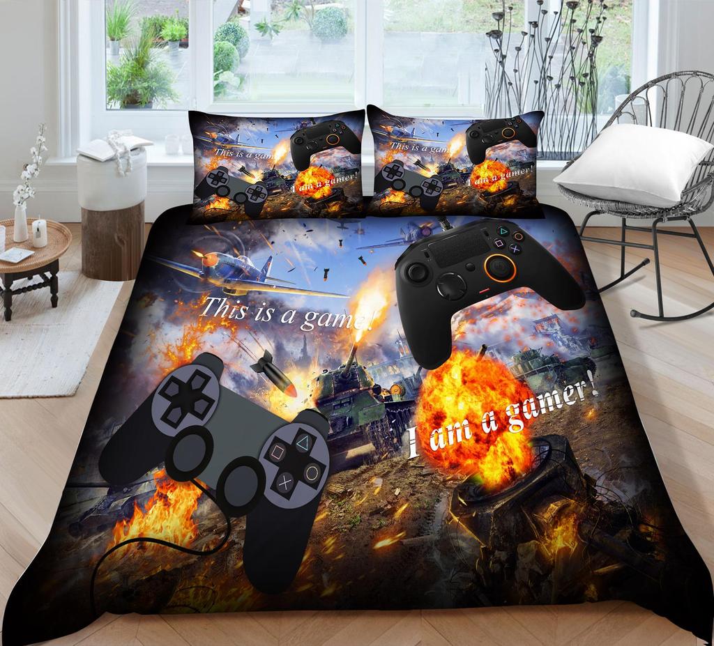 Набор пододеяльников для игр, пододеяльник для игр, уникальный дизайн, домашние покрывала, постельное белье королевского размера, детское мягкое постельное белье