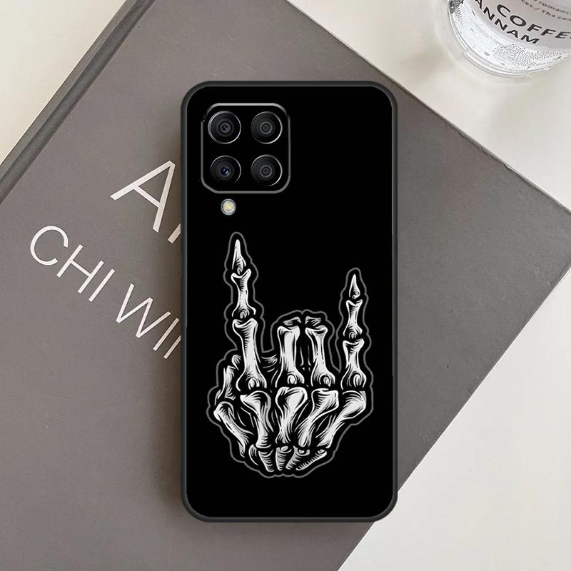 Чехол со скелетом и средним пальцем для Samsung Galaxy M32 M52 M12 M13 M23 M33 M53 M14 M34 M54 M20 M30s M31s M31 M51