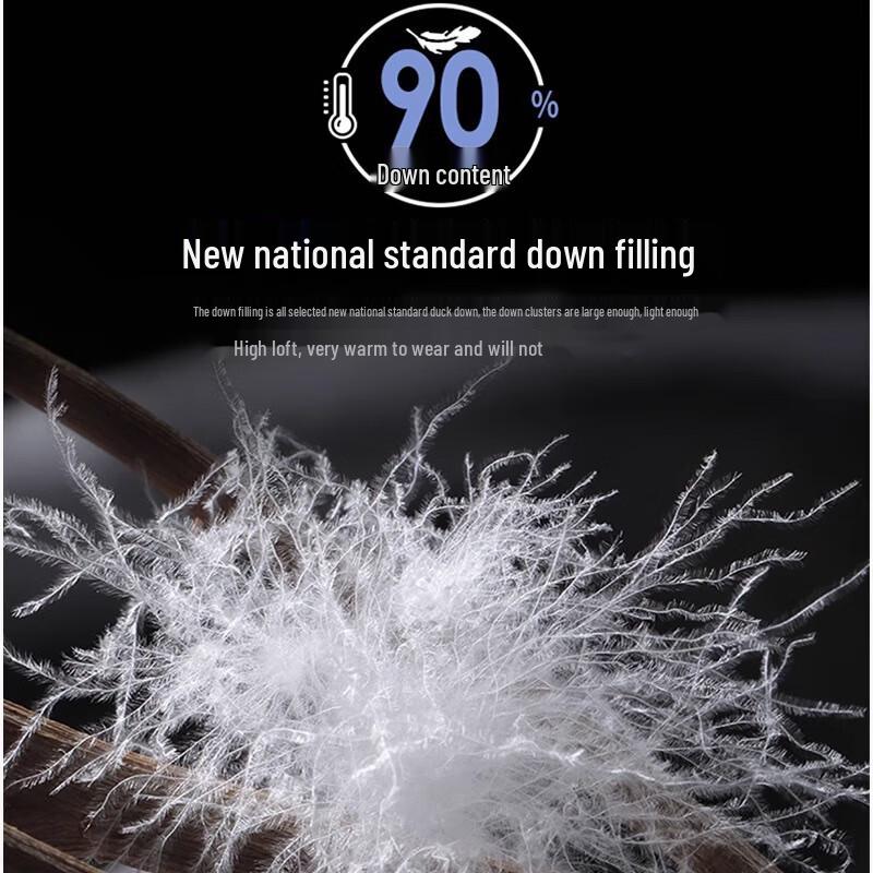 Langsaha Men's Winter Cuffed White Duck Down Thermal Pants