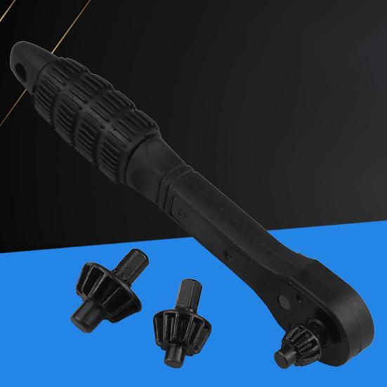 Ratchet Drill Chuck Key Wrench Anti-Slip Handle Ergonomic Multipurpose Universal Double Head Drill Press Chuck Key Mini Ratchet Spanner