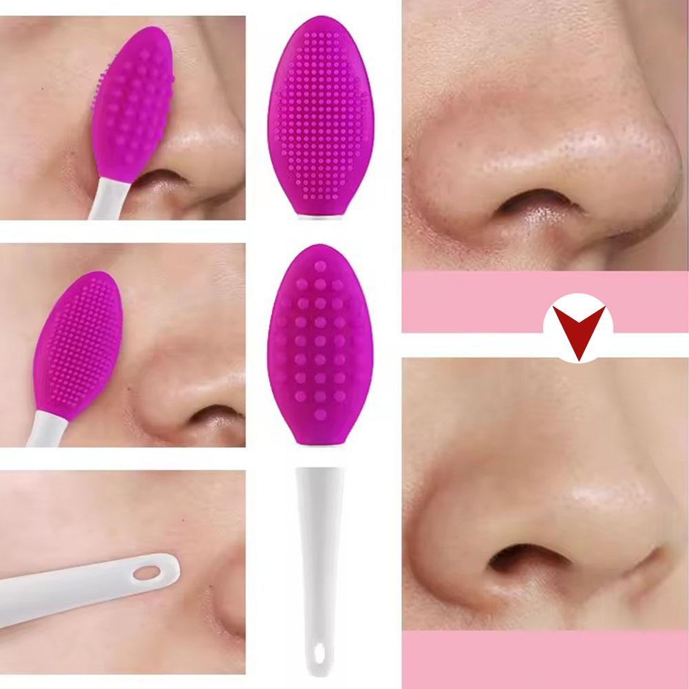 Красота Уход за кожей Умывание лица Силиконовая щетка Отшелушивание Очистка носа Удаление черных точек Щетки Инструменты со сменной головкой