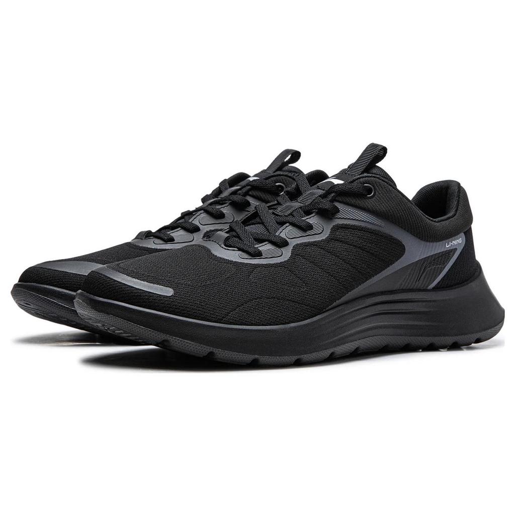 LiNing Light Foam Technology Running Shoes Men Sneakers Black ARST107-1