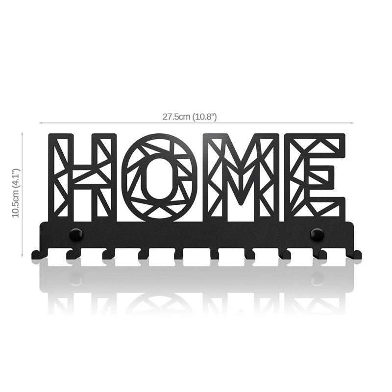 Металлический настенный крючок с буквой HOME - Креативный держатель для ключей и полотенец из железа